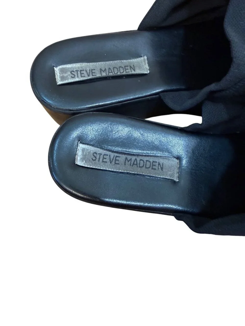 Steve Madden Y2K Vintage Slinky Black Chunky Platform Sandals Slide US 8